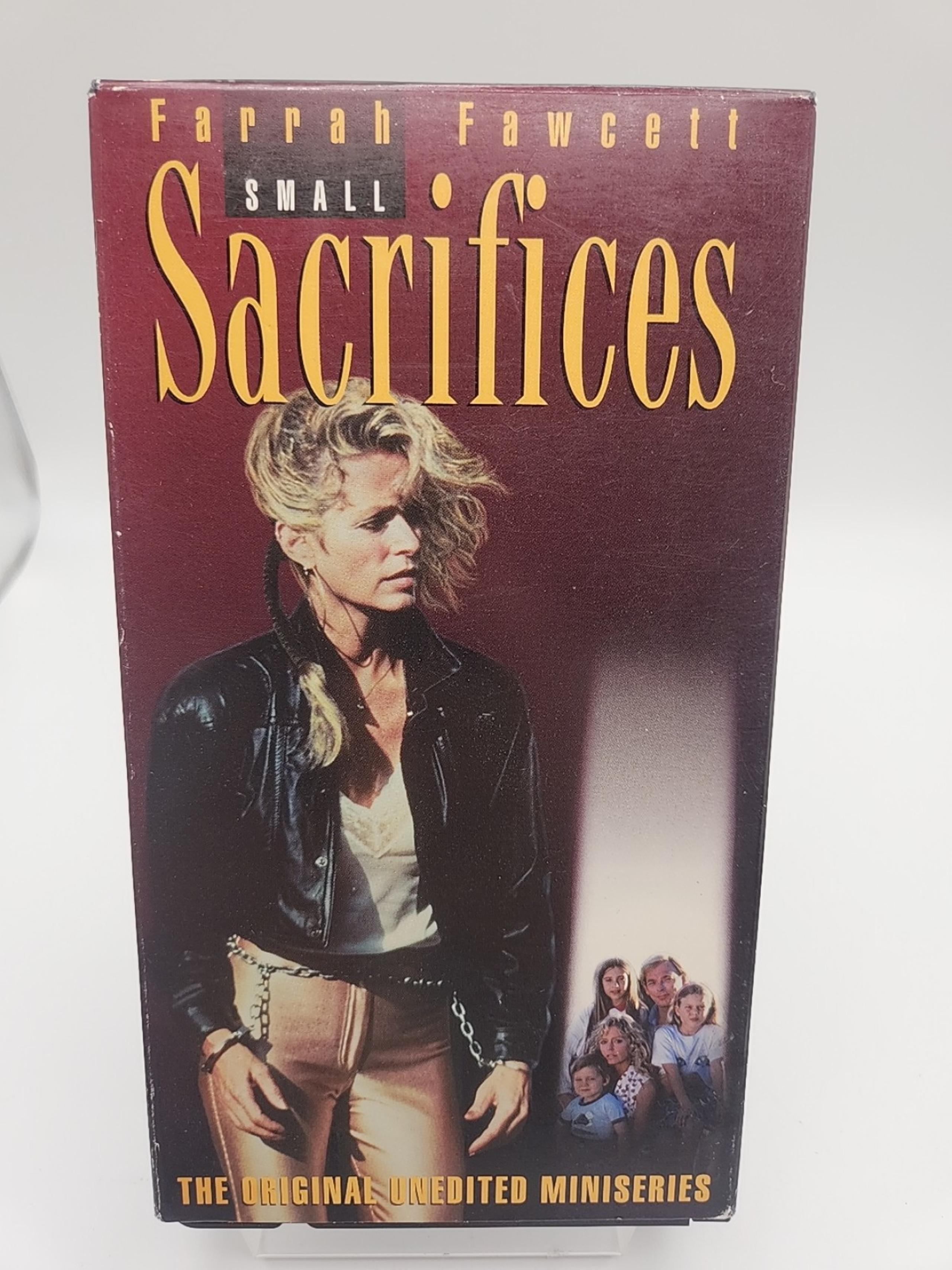 SMALL SACRIFICES VHS 1995 Farrah Fawcett Ryan O'Neal 1989 Unedited Miniseries