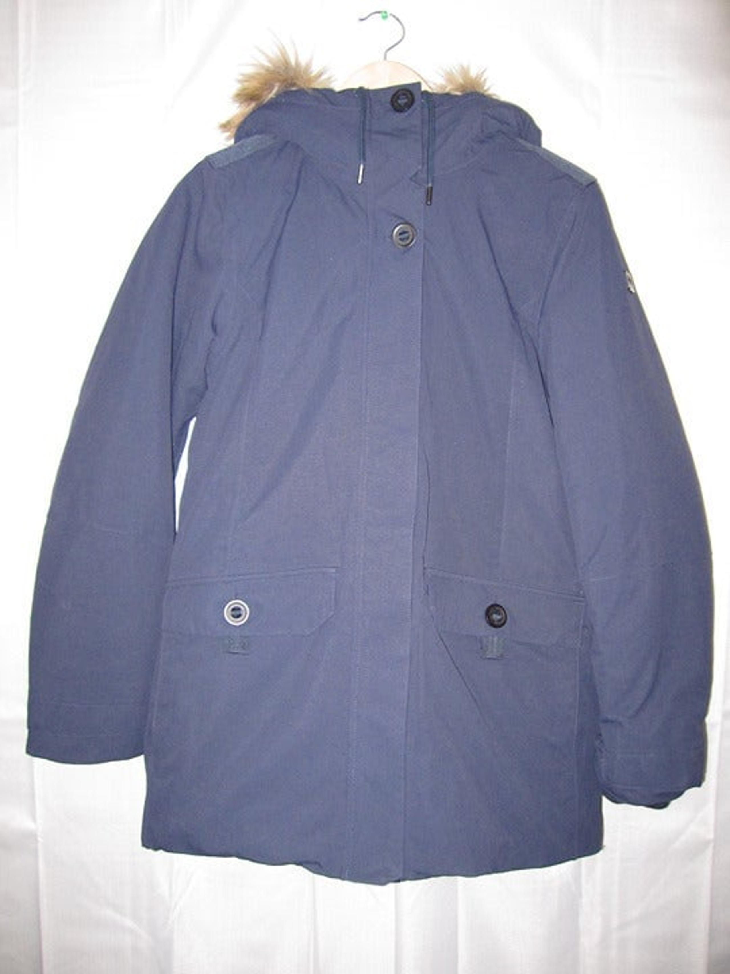 Helly Hansen Svalbard 2 Navy Faux Fur Hooded Primaloft Parka Women's LG 53218