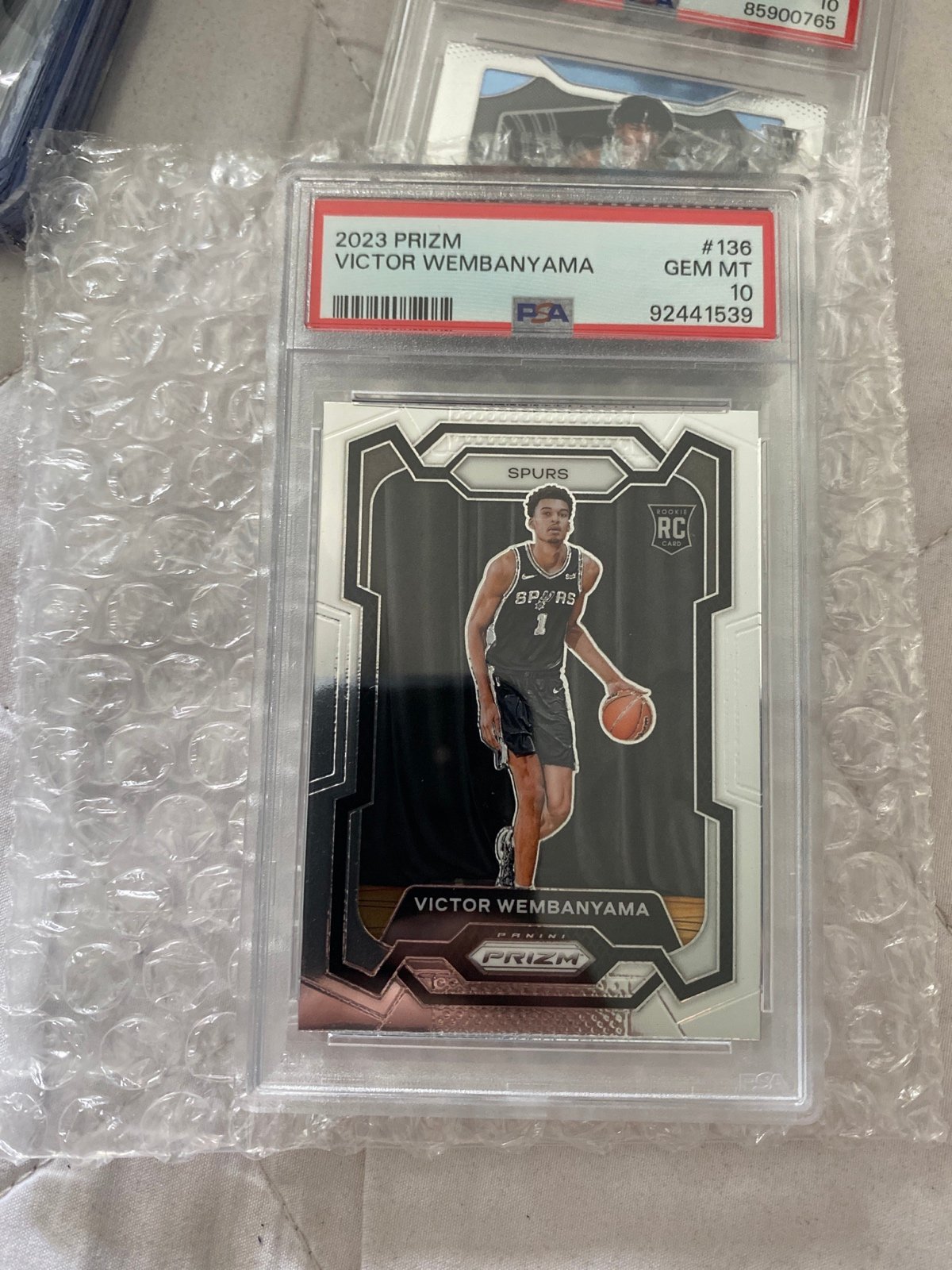 Victor Wembanyama Prizm Rookie card PSA Gem Mint 10