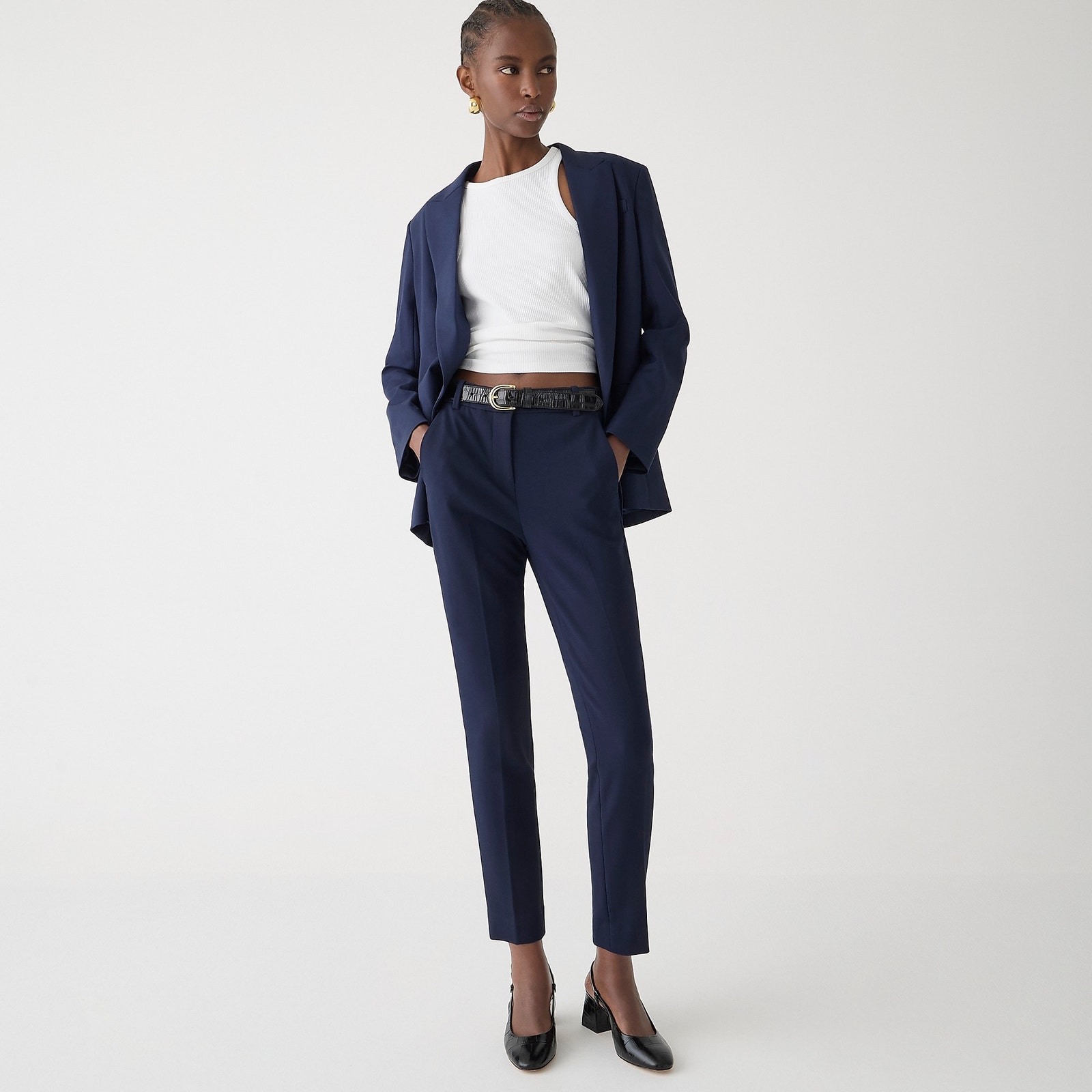 J.Crew High-rise Cameron pant in four-season stretch Navy 4