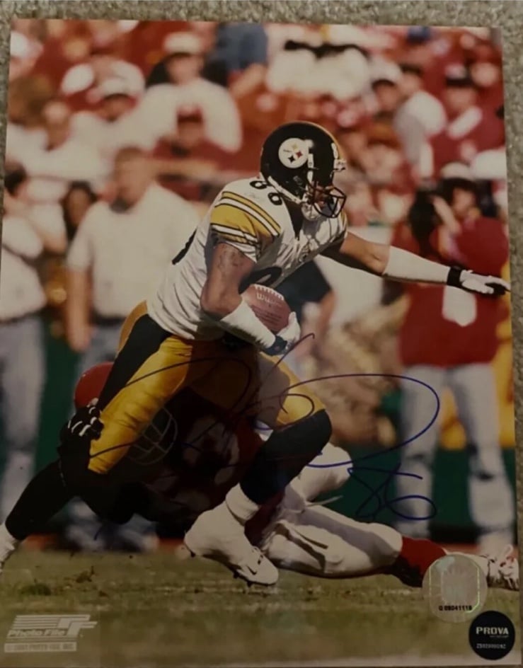 HINES WARD PITTSBURGH STEELERS SIGNED AUTOGRAPH 8X10 PHOTO PROVA
