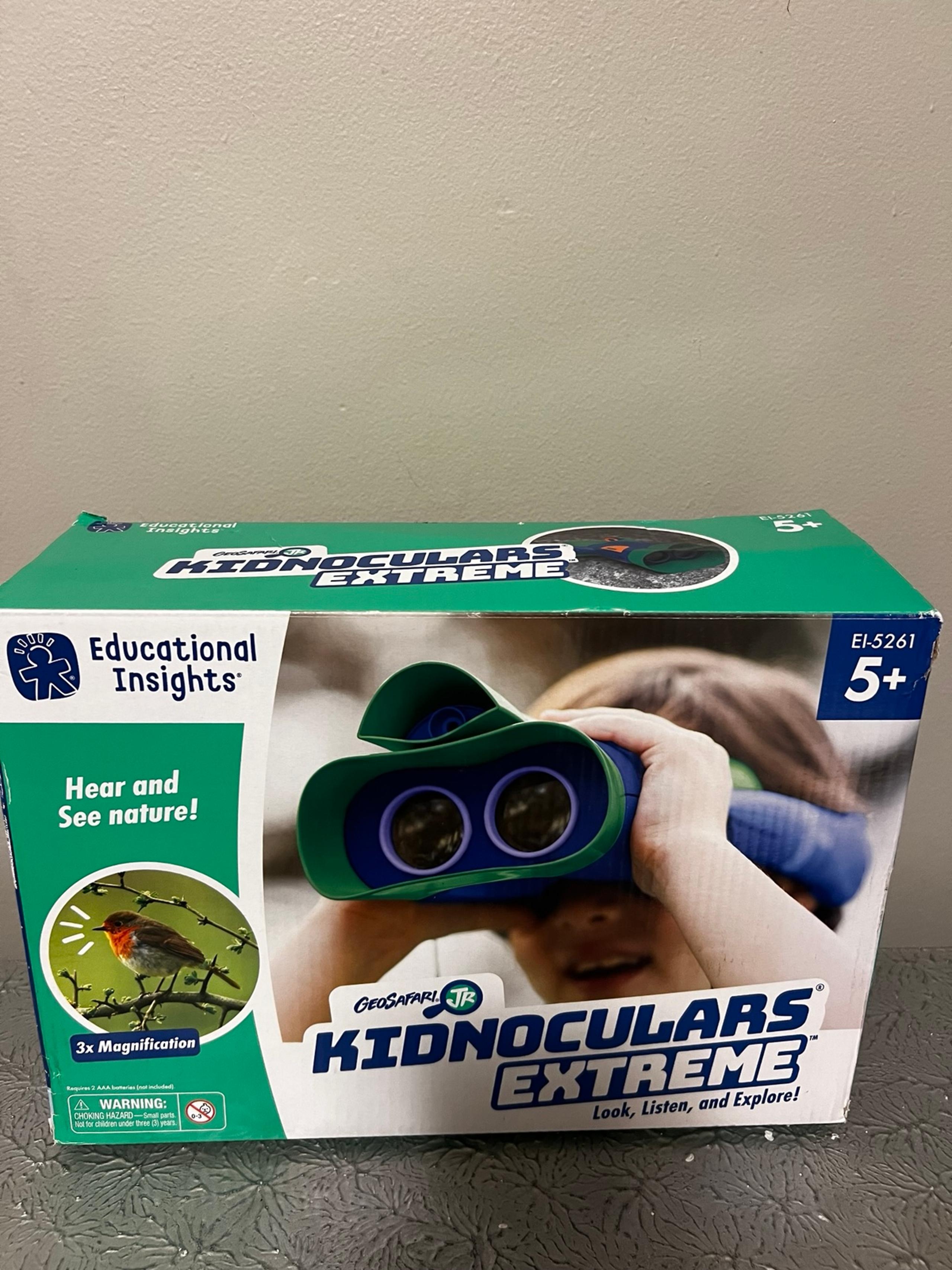 Educational Insights GeoSafari Jr, Kids Binoculars With Audio,
