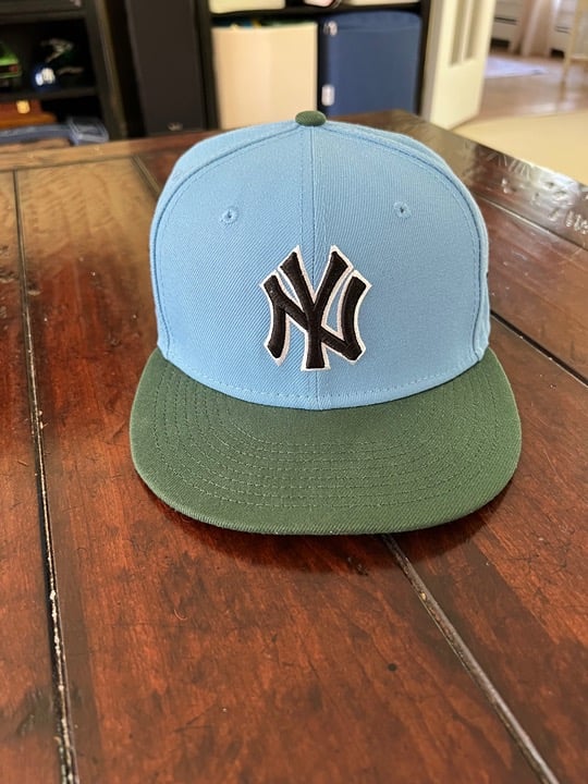Men's New York Yankees New Era Sky Blue/Cilantro 2000 Subway Series 59FIFTY Hat