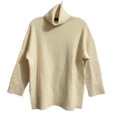 POLO RALPH LAUREN Wool Cashmere Blend Turtleneck Tunic Sweater Cream XS Classic