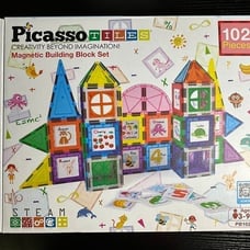 Picasso Tiles 102 Pcs Magnetic Tiles Toy, New Sealed