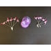 VINTAGE Glass Flamingo appetizer forks x10 in Pink Vase Holder