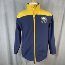 Buffalo Sabres Flannel Lined Jacket Men M Blue NHL Hockey Y2K Outdoor Sport Fans