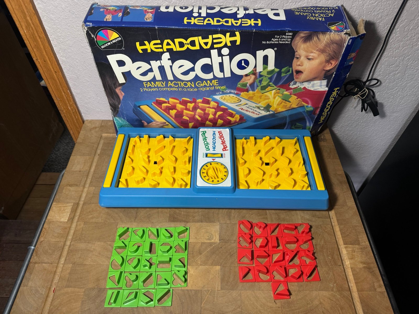 PERFECTION HEAD TO HEAD Race Against Time board game 1987 Missing 5 Pieces