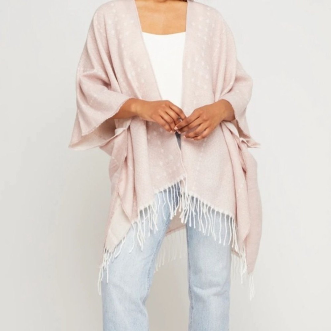 Gentle Fawn Hermosa kimono cover up fringed shawl size medium / Large