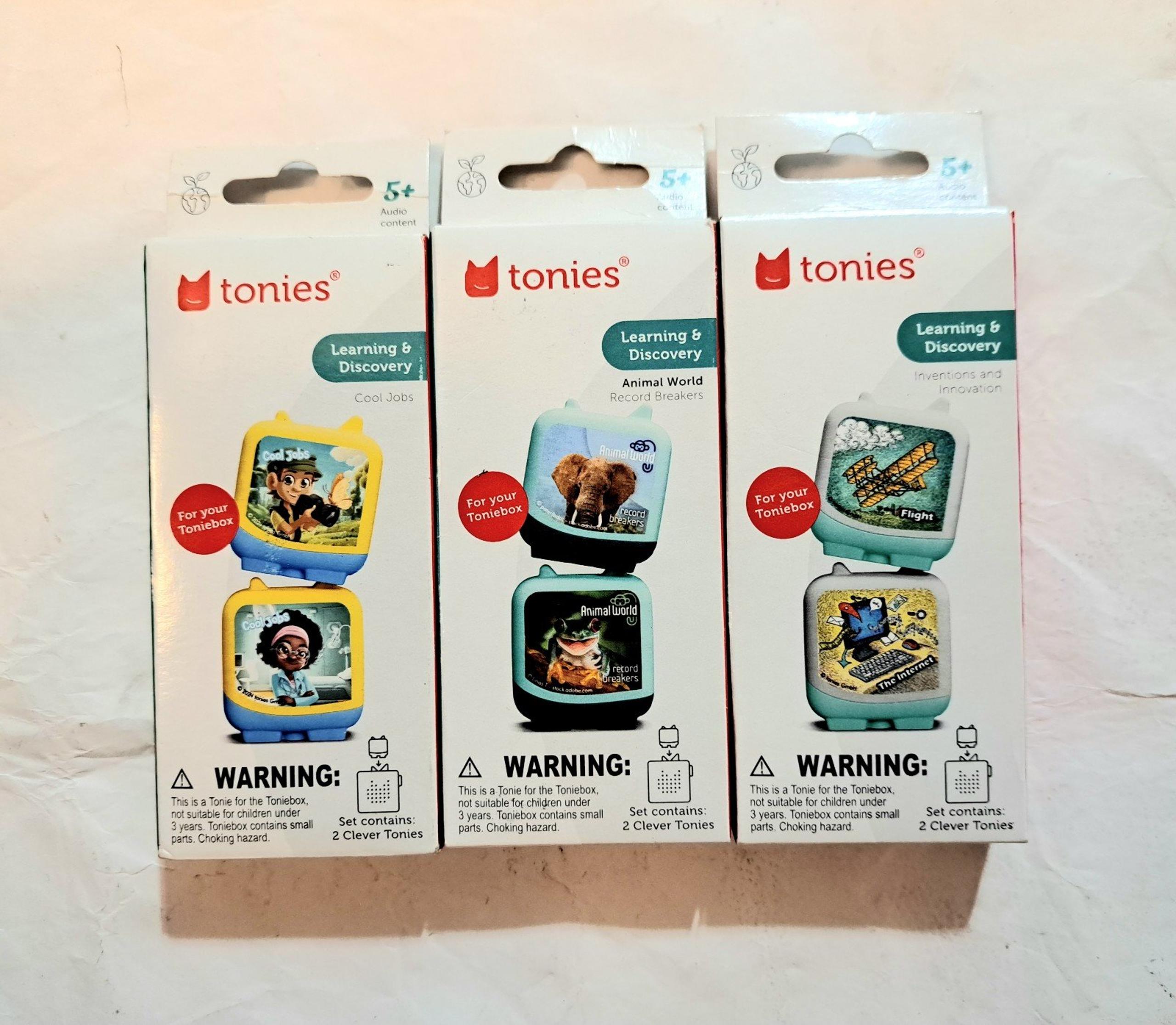 Tonies Bundle Learning & Discovery 6 Tonies  Characters Toniebox Tonies Box New