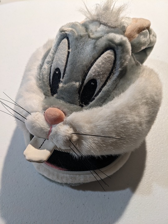 Vintage Bugs Bunny Head Looney Tunes Plush DVD/CD Disc Holder Warner Brothers