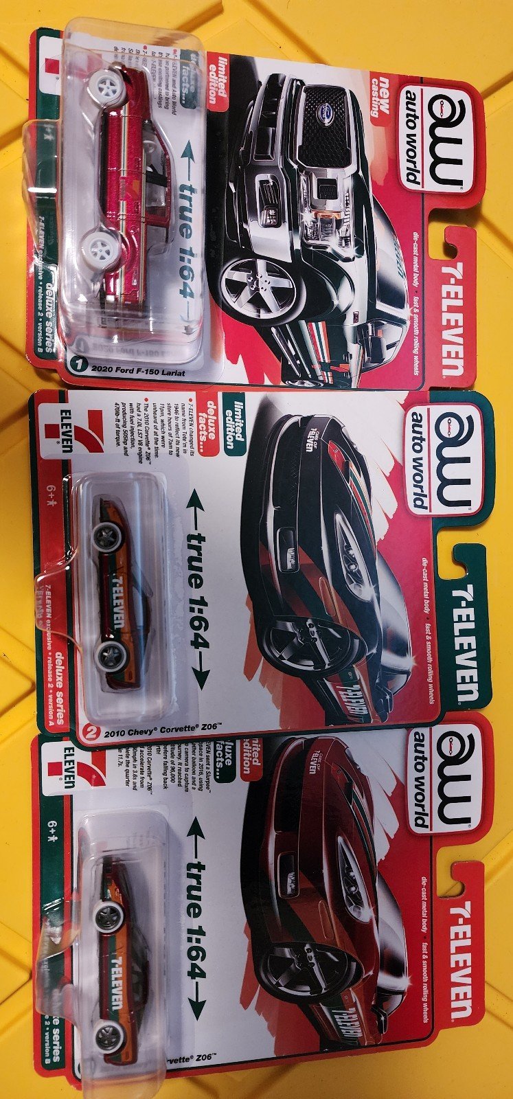 autoworld die cast ultra red 7-11 set