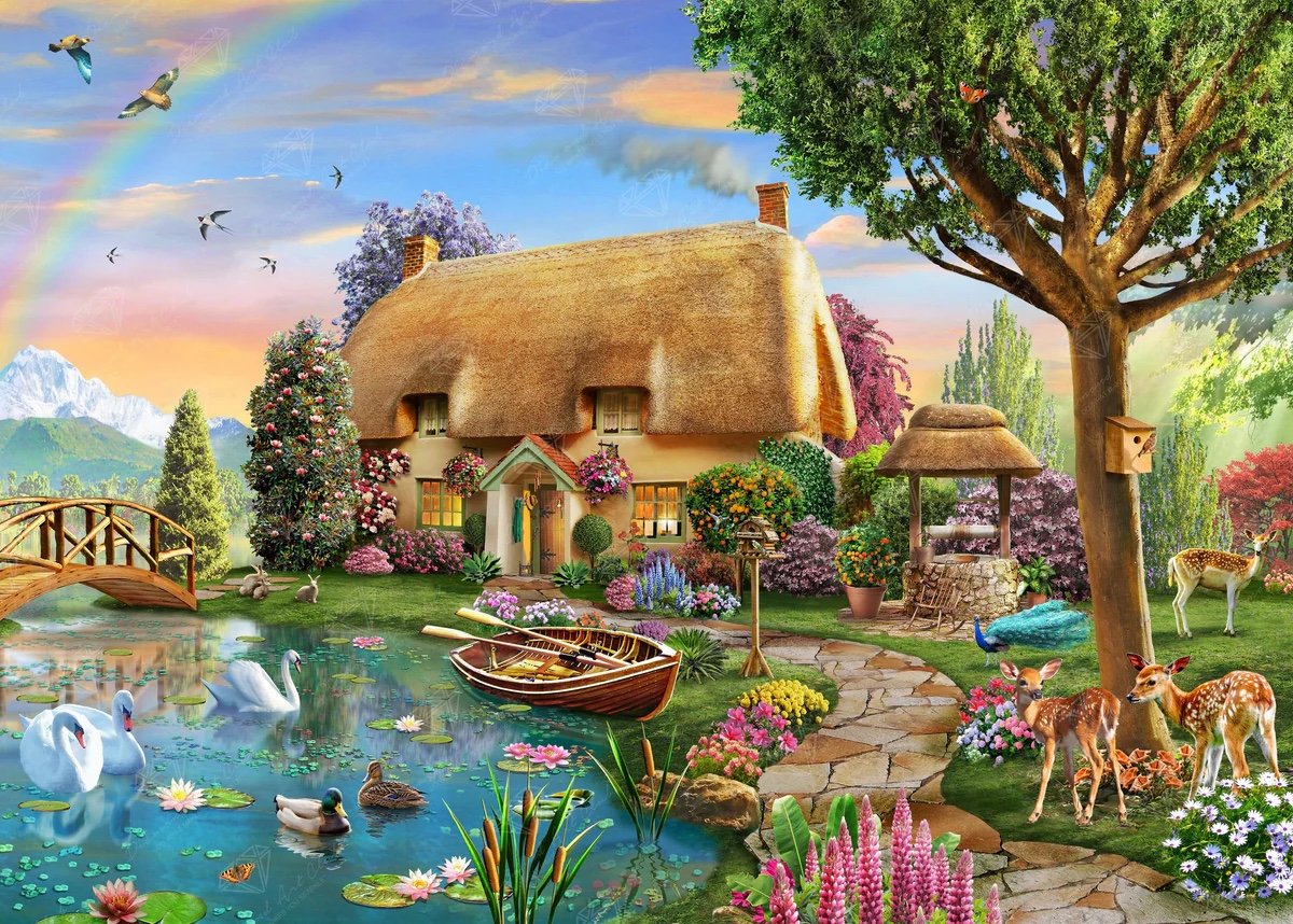 Diamond Art Club Lakeside Cottage Kit SOLD OUT NEW SEALED