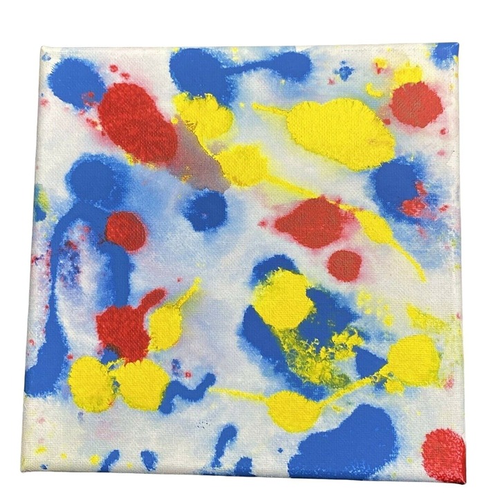 Original Acrylic on Canvas Abstract Painting 8 x 8 