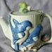 Vintage Takahashi Teapot Blue birds coffee pot Japanese Asia Oriental Dish