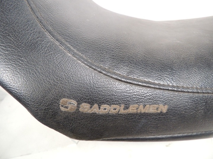 SADDLEMAN Harley Davidson Genuine Leather Black Motorcycle Seat 92/61-0067