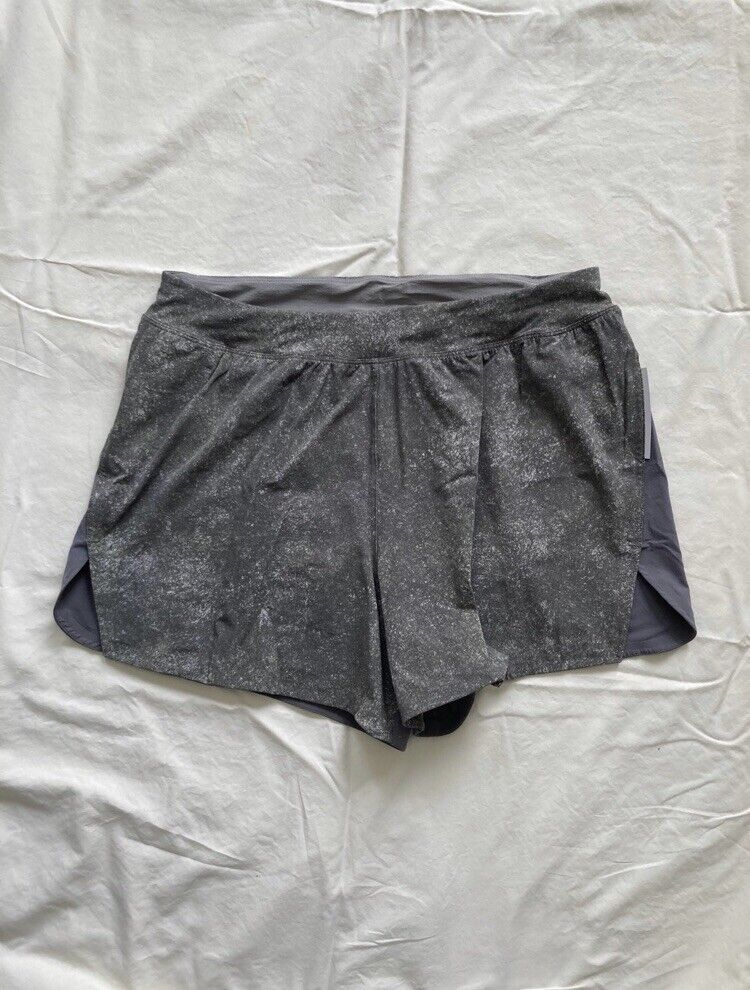 Outdoor Voices Ready Set Shorts Pockets Green Grey Pattern Size Small EUC