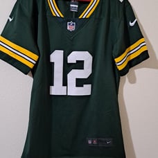Nike NFL Green Bay Packers 12 Rodgers Jersey Short Sleeve Girls Youth Unisex