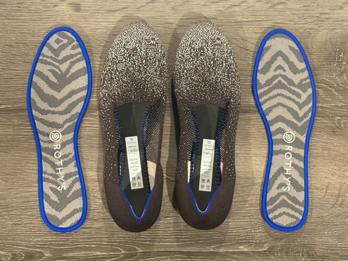 New Rothy’s Metallic Twilight Brown Loafers Size 10.5