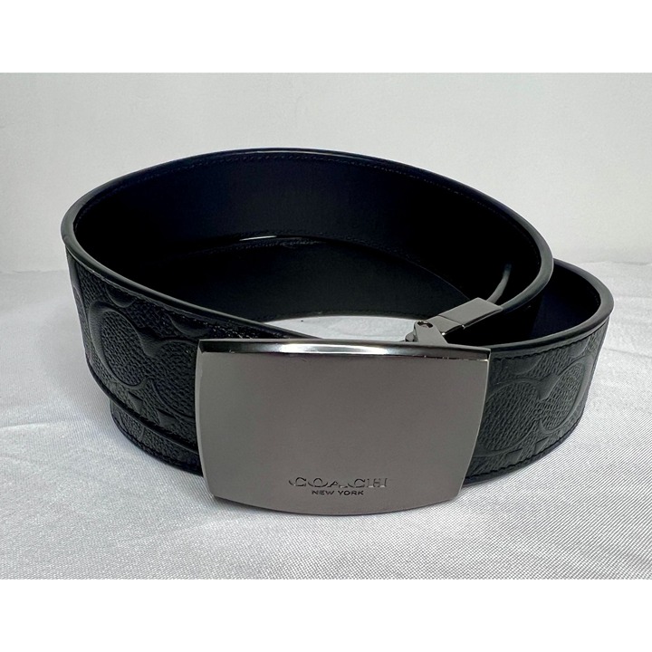 Coach Plaque Buckle Cut To Size Reversible Belt 38 Mm