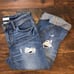 BP Distressed Patchwork Boyfriend Jeans