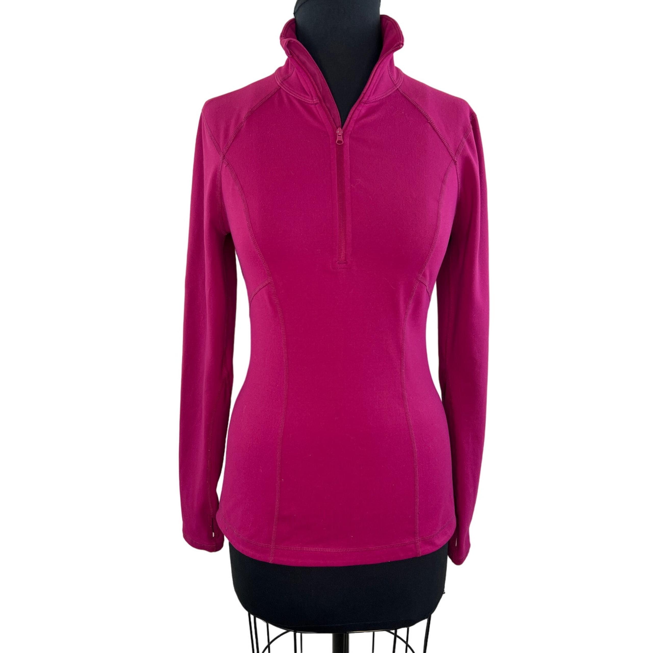 ZELLA Pink Long Sleeve Quarter Zip Women's Pullover Top Size S