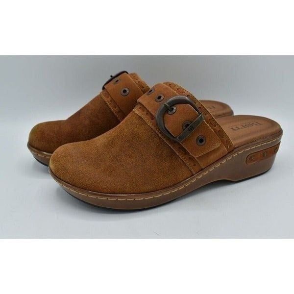 Born Womens Size 8 Banyan Brown Slip on Leather Comfort Clogs Shoes Sandals