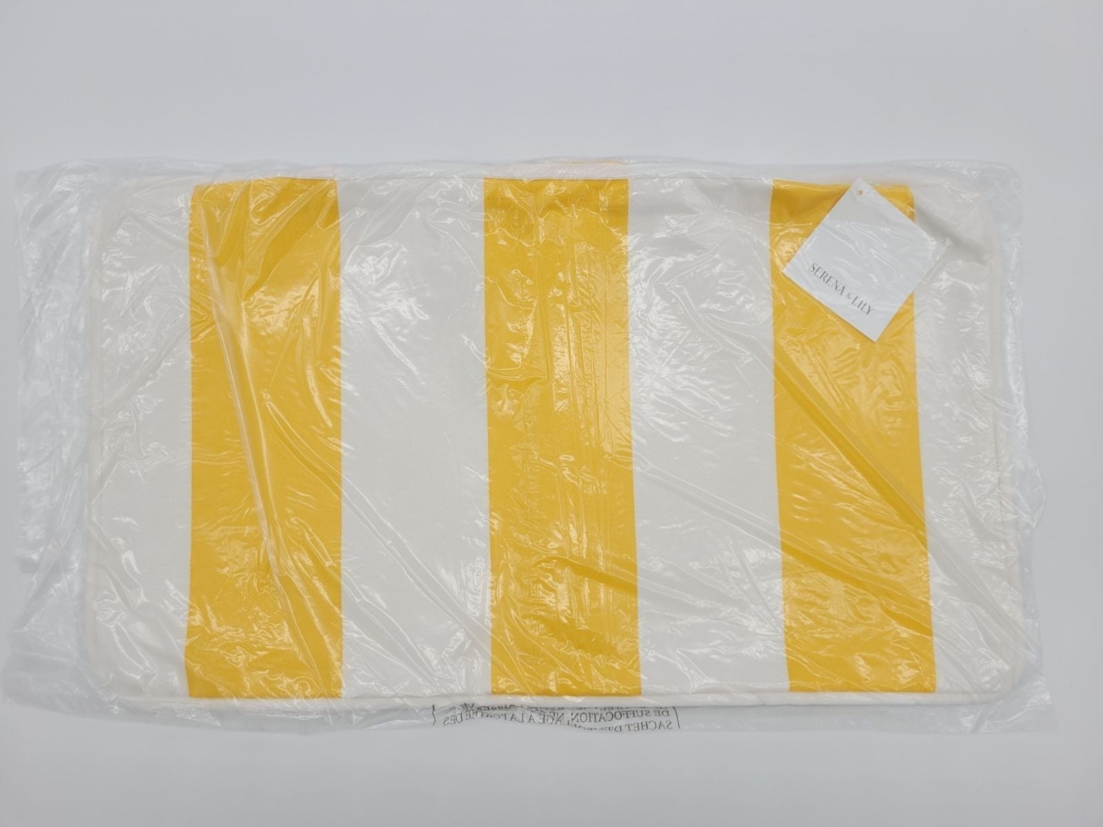 Serena & Lily Island Stripe Pillow Cover 12x21 Yellow