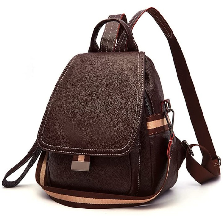 Women Soft Vegan Leather Backpack Girls Anti-Theft Fashion Rucksack Handbag Wate