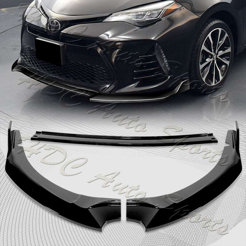 For 2017-2019 Corolla SE XSE GT-Style Painted Black Front Bumper Spoiler Lip