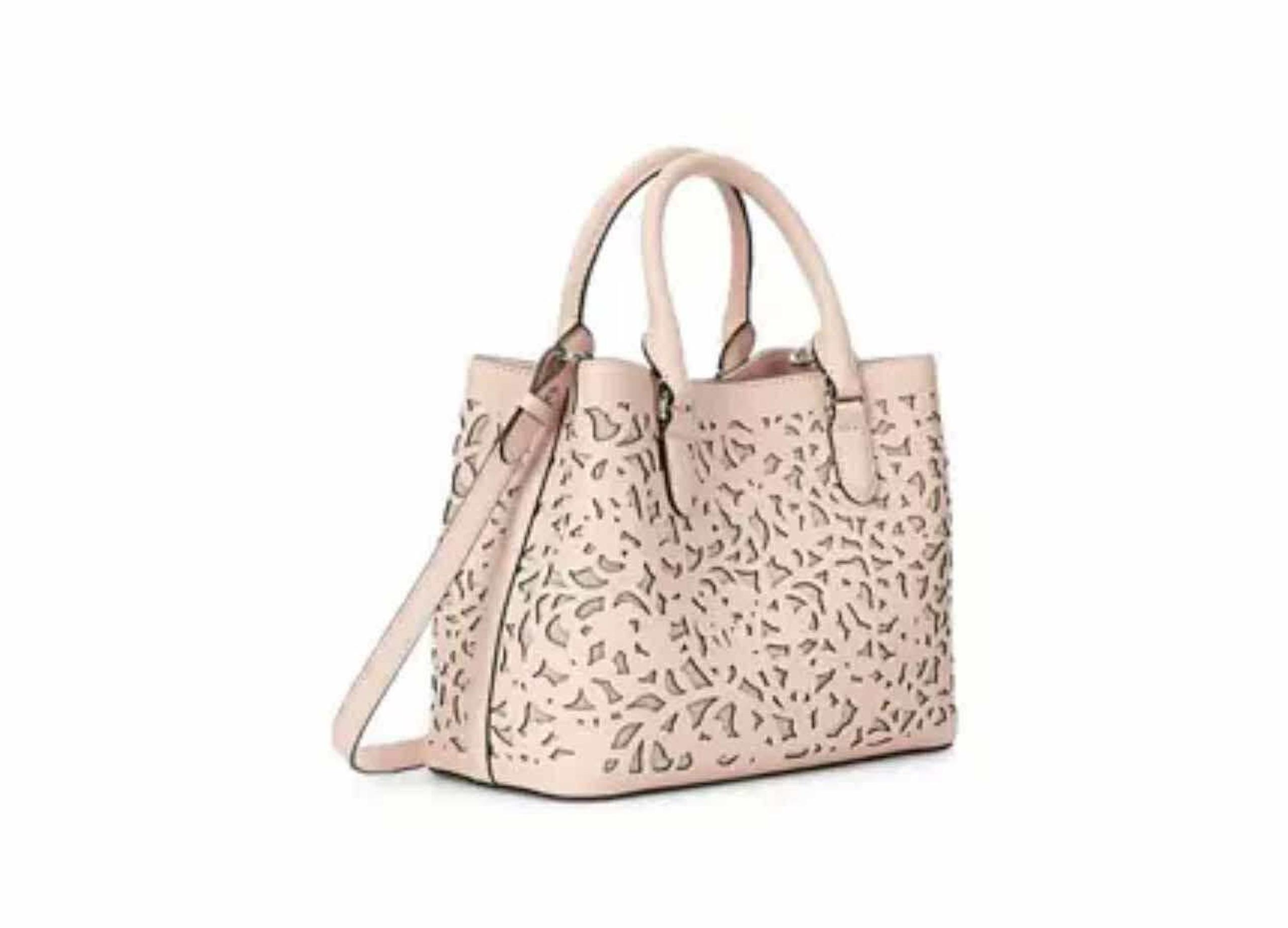 Lauren Ralph Lauren  Marcy II Floral  Leather Satchel FREE SHIPPING MSRP $450