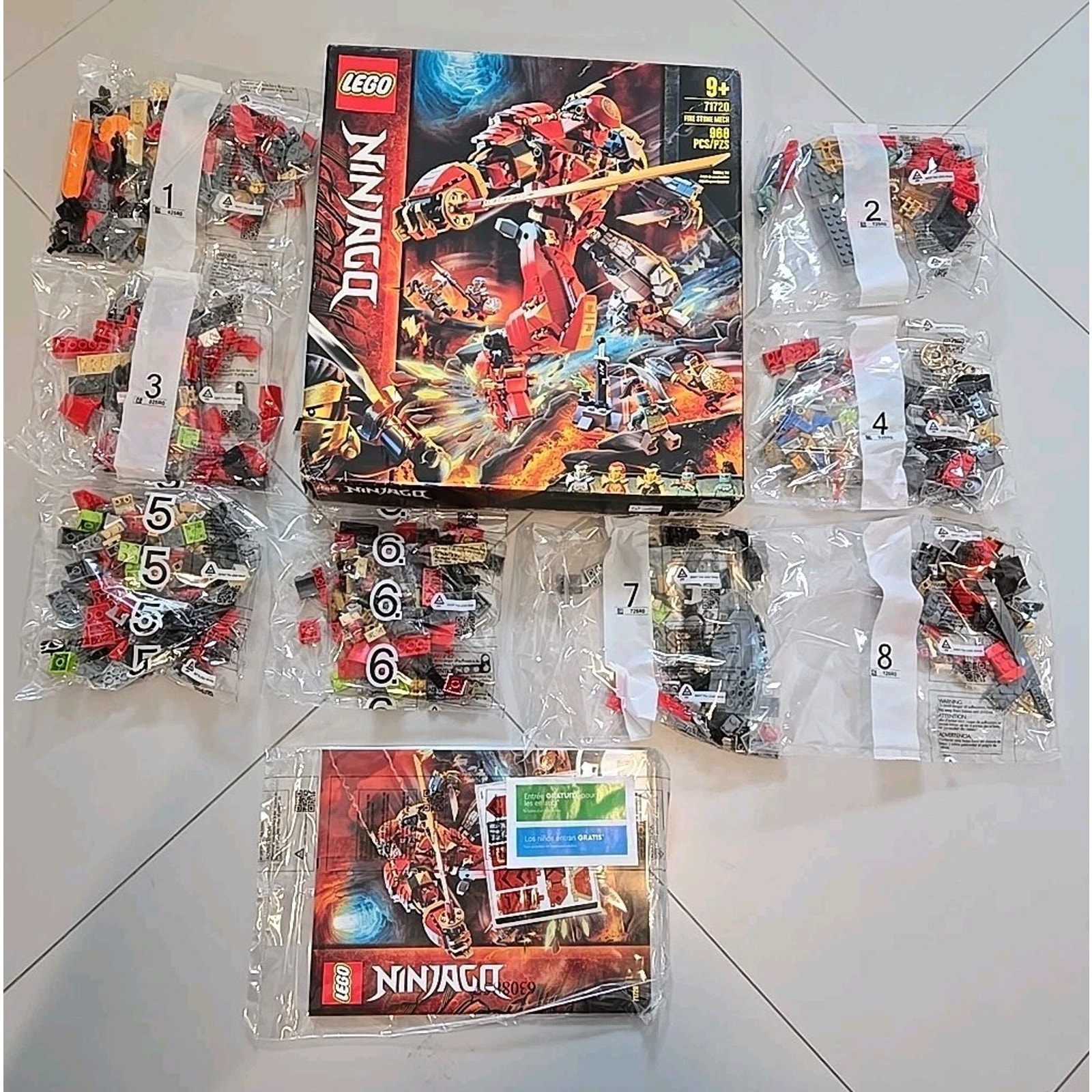 LEGO Ninjago Fire Stone Mech 71720 New Open Box. Bags Sealed