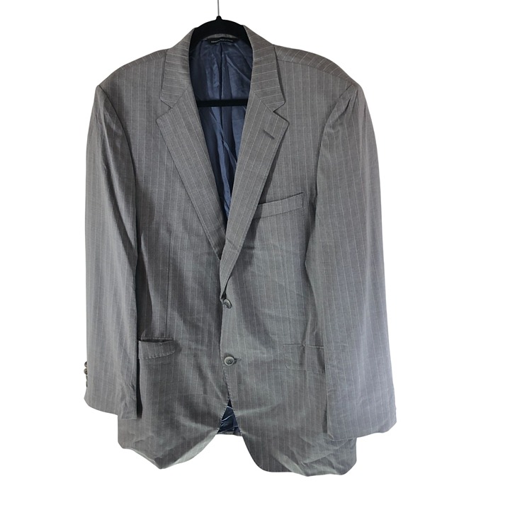 Saks Fifth Avenue by SamuelSohn Blazer Sport Jacket Pinstripe Gray 44-38 Tall