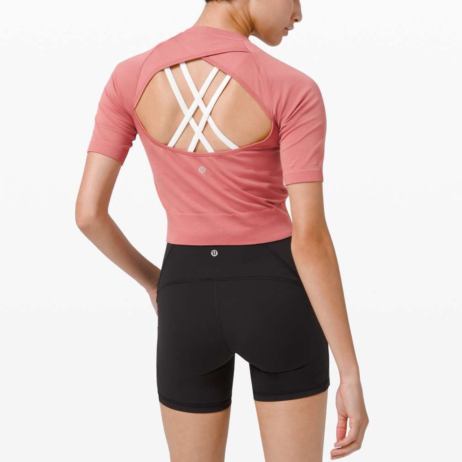 Lululemon Swiftly Train Short Sleeve 2.0 Sz 6 In Cherry Tint / Cherry Tint