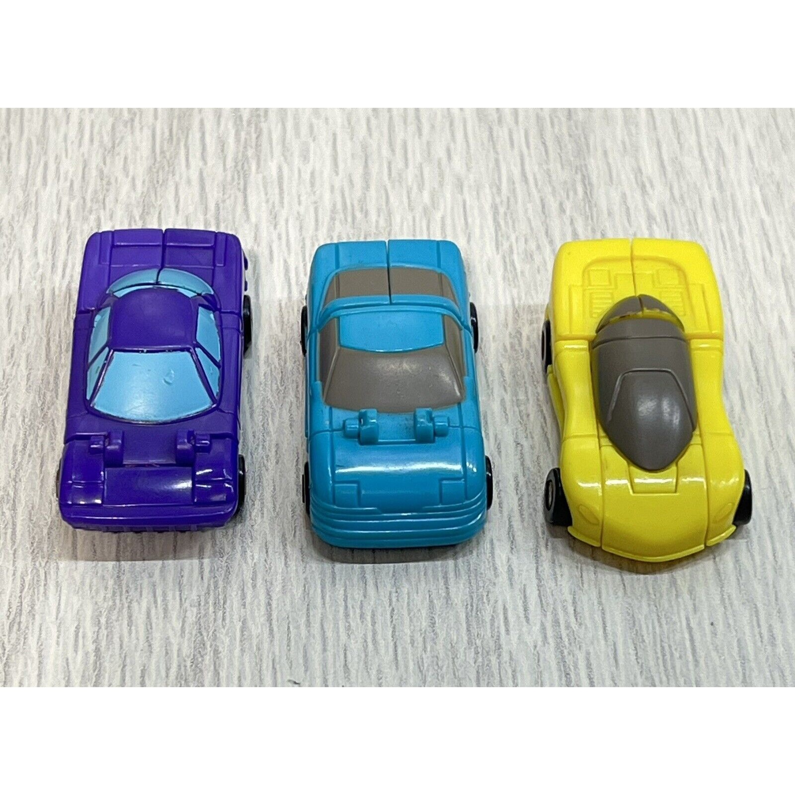 Transformers Micromaster Cars 1980's Hasbro Blue Yellow Vintage - Lot of 3