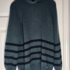 Michael Kors L PhthaloGreen Logo Turtleneck WOOL BABYALPACA Blend Women Sweater