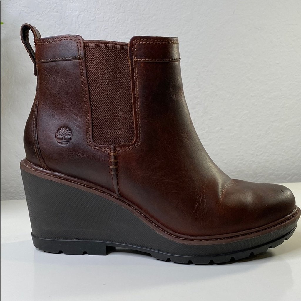 Timberland Womens Kellis Double Gore Chelsea Boot Size 9 Brown
