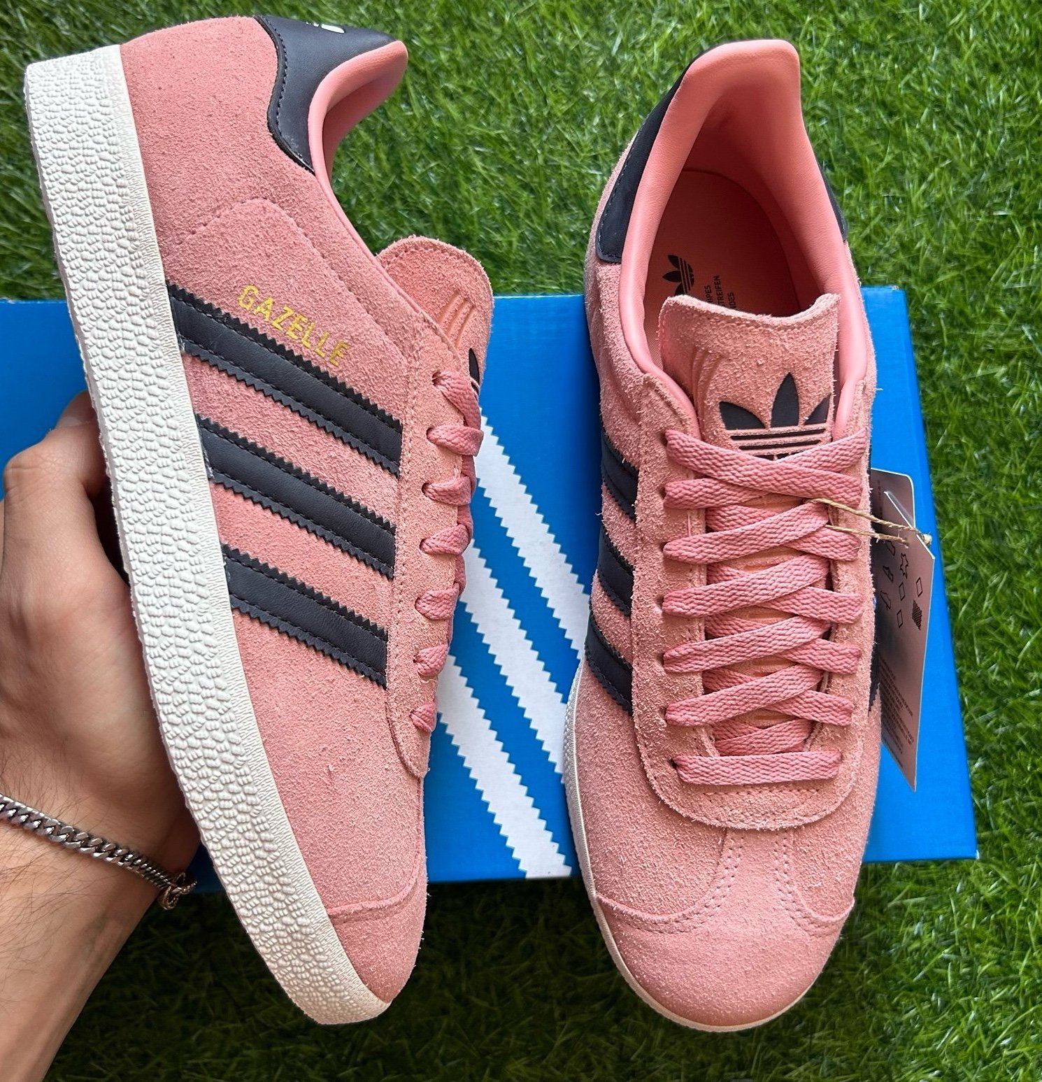 NEW Adidas Gazelle Glow Pink Black Men’s Size 13
