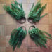 4x Faux Plants in Wicker Wall Decor