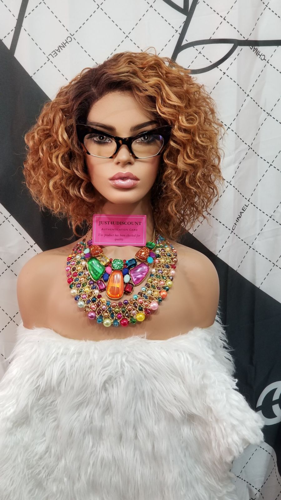 Curly kinky dream golden brown wig