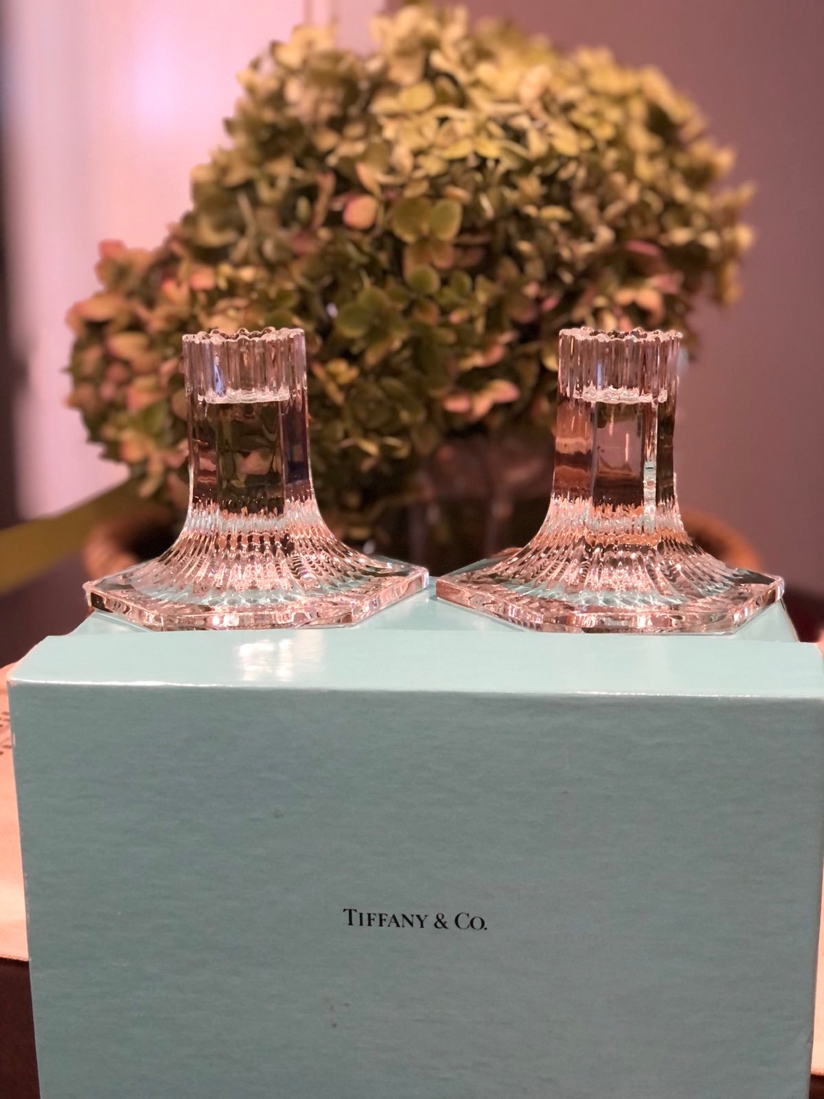 3 Tiffany & Co Louis Comfort Collection Crystal Glass Candlestick