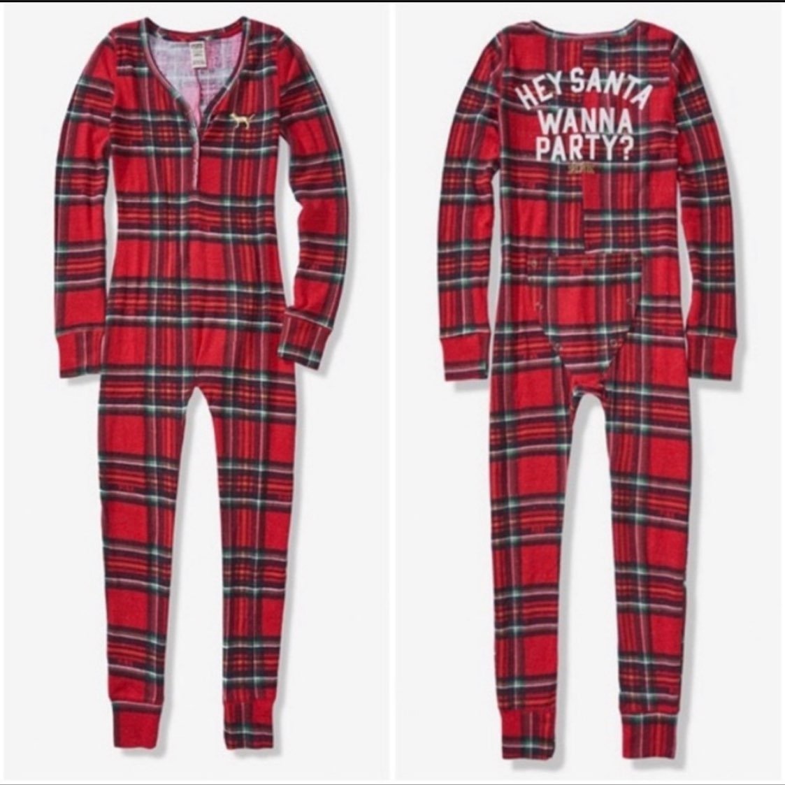 New Vs Pink Holiday Onesie Size Small