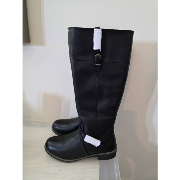 Propet Womens Tasha WFX095L Black Round Toe Mid Calf Riding Boots Size 6.5 NWOB