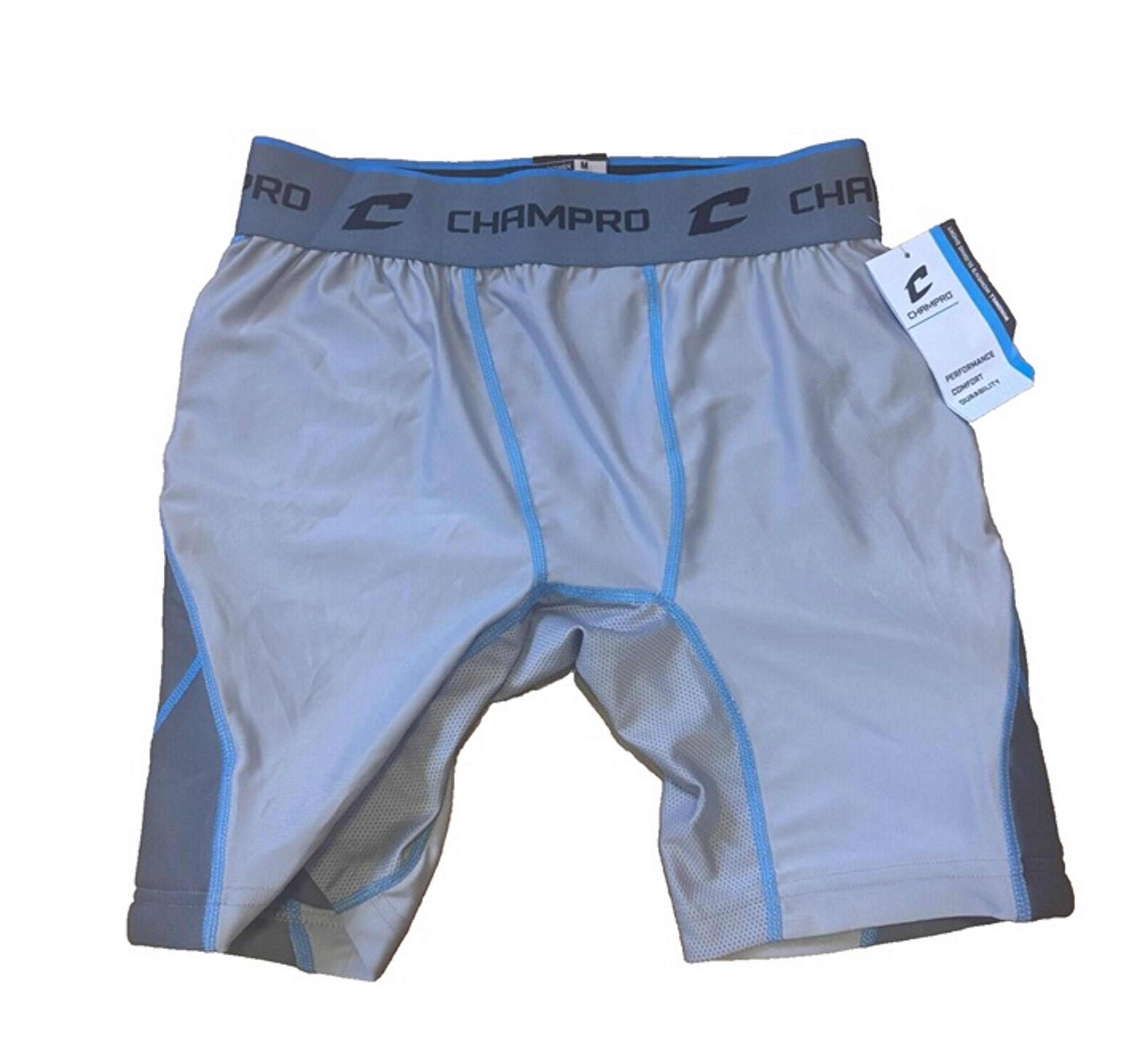 Champro Windmill Women's Sliding Shorts Grey/Blue Size M - New with Tags