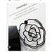 Chanel Camelia Pendant bookmark black and metal with booklet New