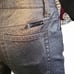 Y2K DOLCE & GABBANA vintage Metallic Silver Black LOW RISE Jeans
