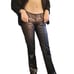 Y2K DOLCE & GABBANA vintage Metallic Silver Black LOW RISE Jeans