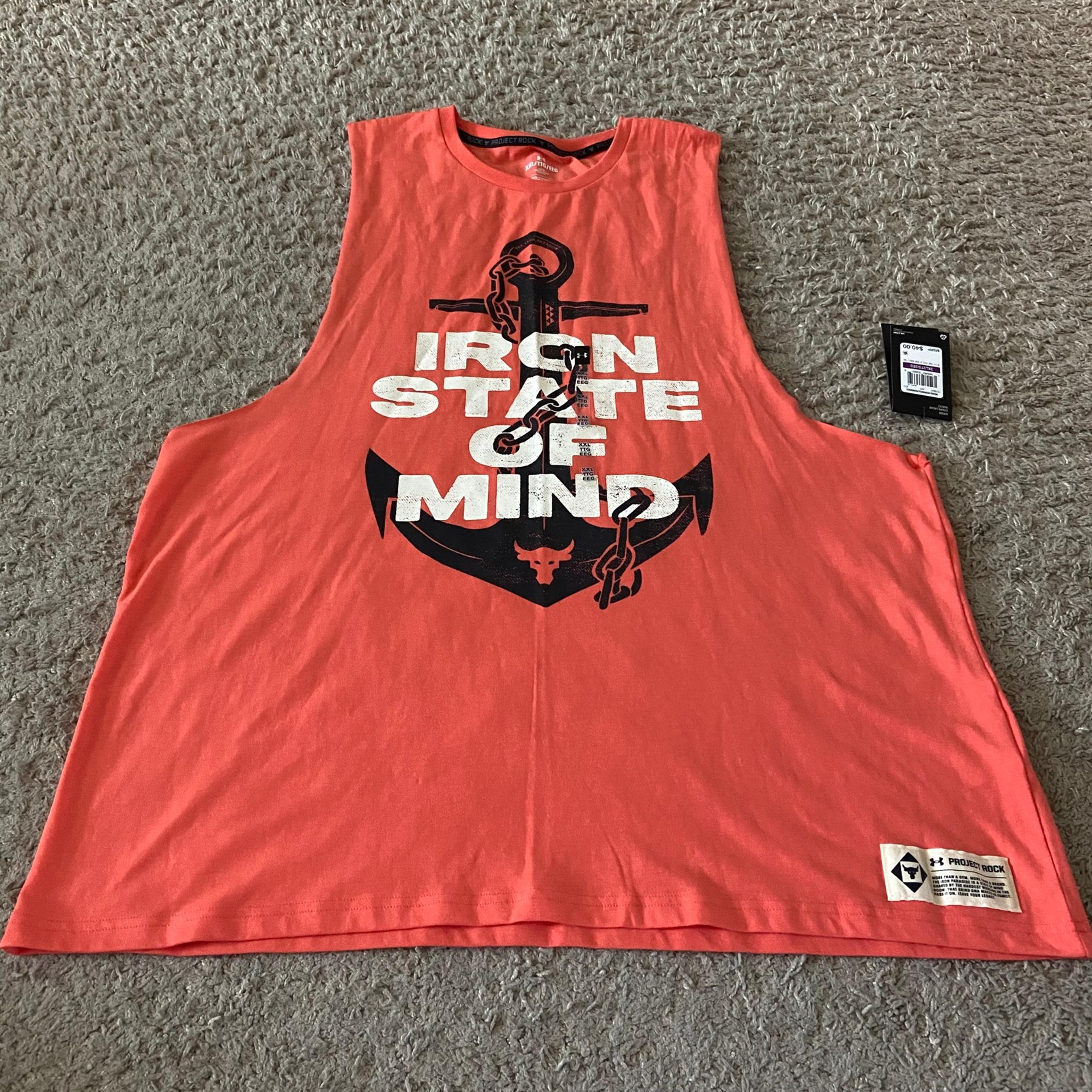 Men’s Under Armour Project Rock Iron State of Mind Muscle Tank Top Shirt