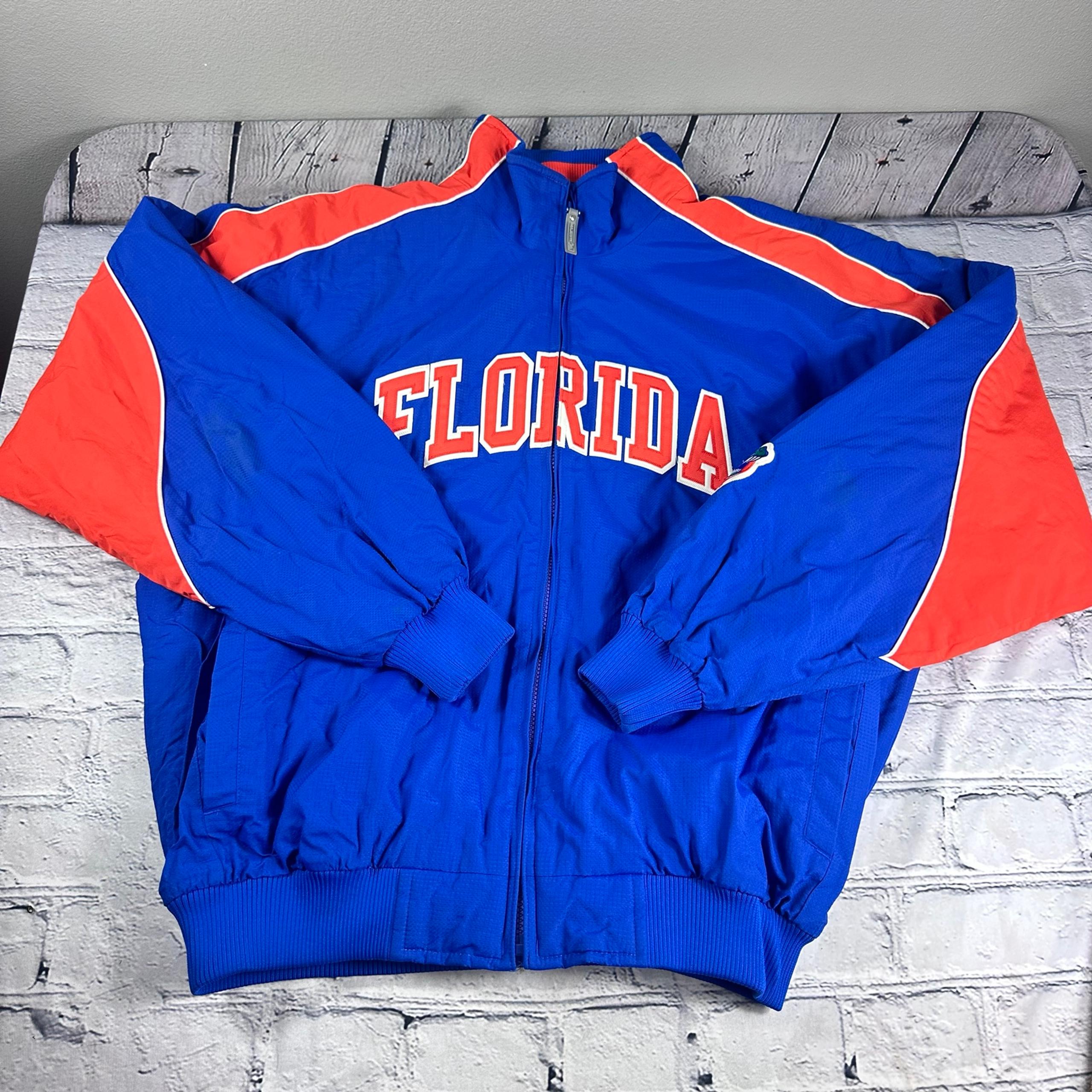 Vintage Majestic Florida Gators College Football Full Zip Jacket Mens Sz XLarge