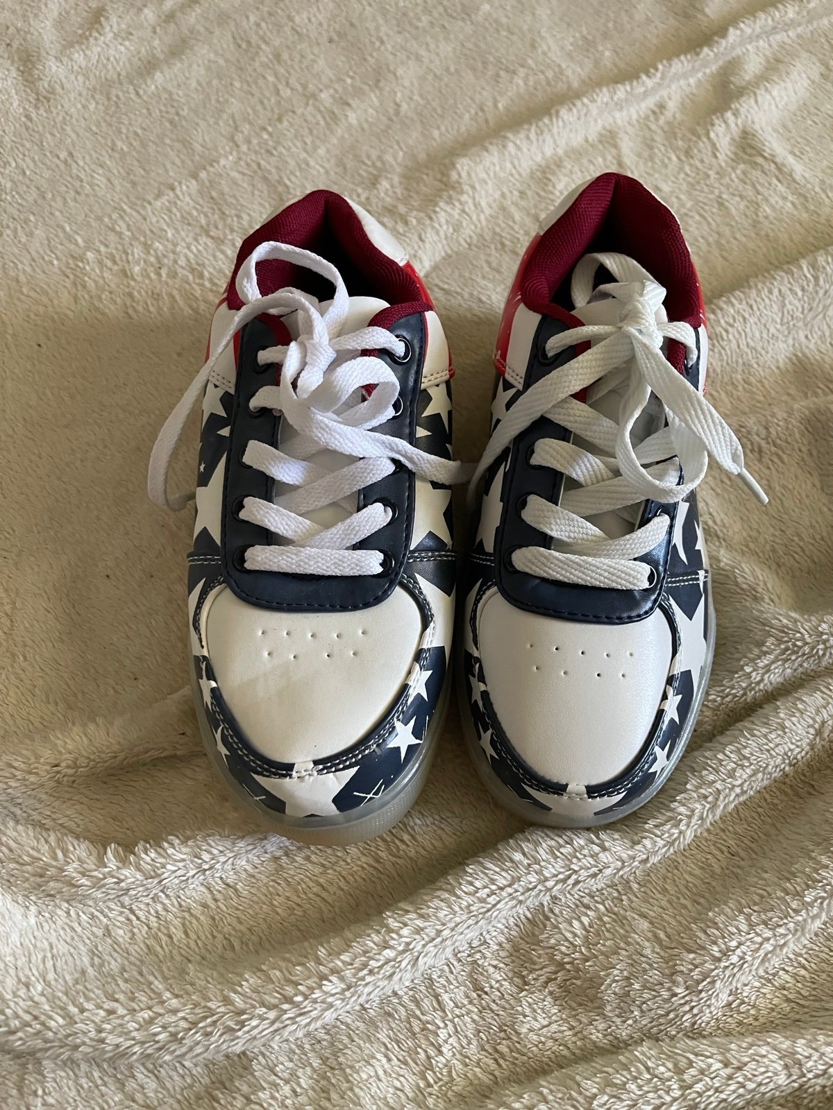 American Flag Light Up Sneakers kids size 4.5